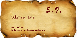 Séra Ida névjegykártya