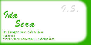 ida sera business card